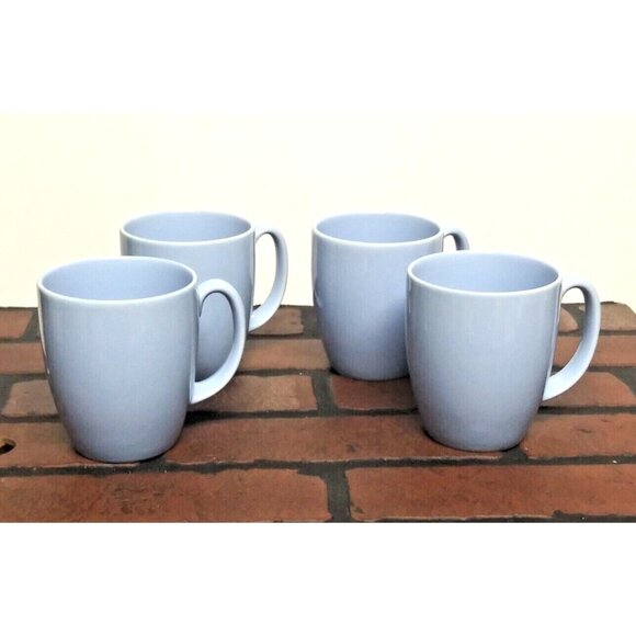 Corning Corelle Mugs 4 Coordinates Light Blue Stoneware 12 oz Coffee Cups EUC - Picture 4 of 9